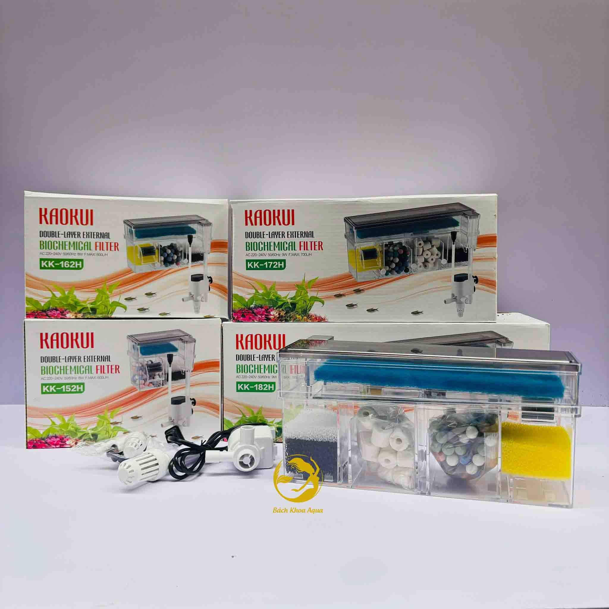 Lọc tràn 2 tầng Kaokui mới nhất 3in1 KK-152H / KK-162H / KK-172H / KK-182H sẵn bơm và vật liệu lọc